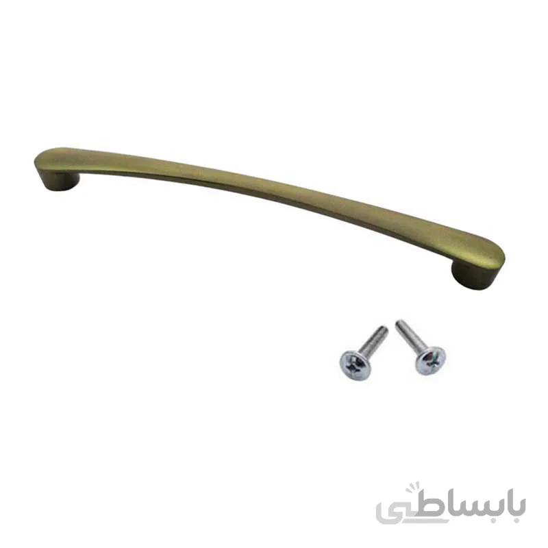 دستگیره کابینت دو پیچ زیتونی فلزی مدل G150 طول 24 سانتیمتر