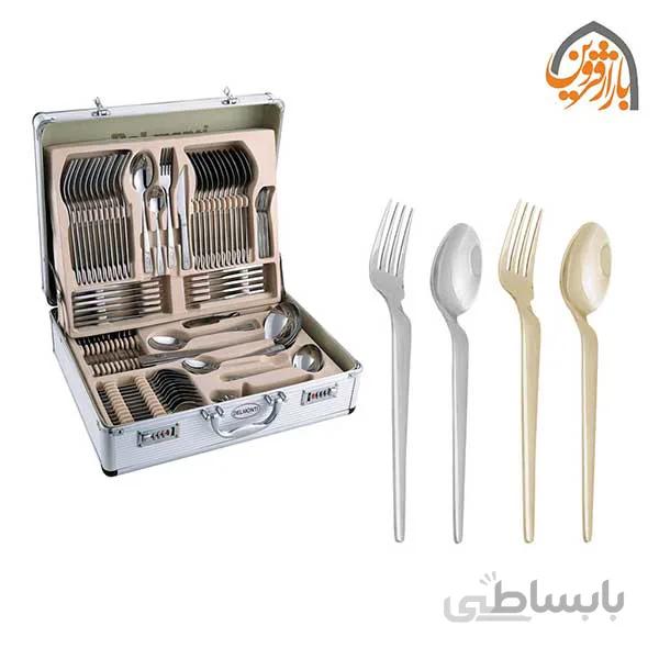 سرویس قاشق و چنگال استیل 138 پارچه دلمونتی مدل DL1310