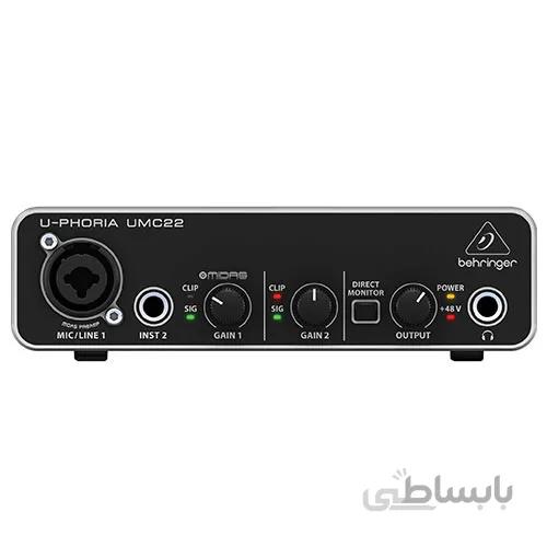 کارت صدا یو اس بی بهرینگر مدل U-Phoria UMC22 ا Behringer U-Phoria UMC22