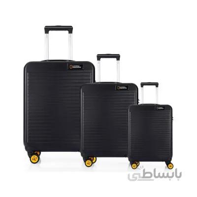 مجموعه سه عددی چمدان نشنال جئوگرافیک مدل N 2002 Abs سیاه