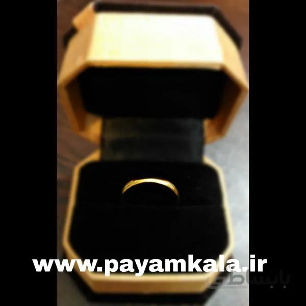 حلقه طرح رینگ استیل رنگ ثابت رنگ طلایی (سایز 10)