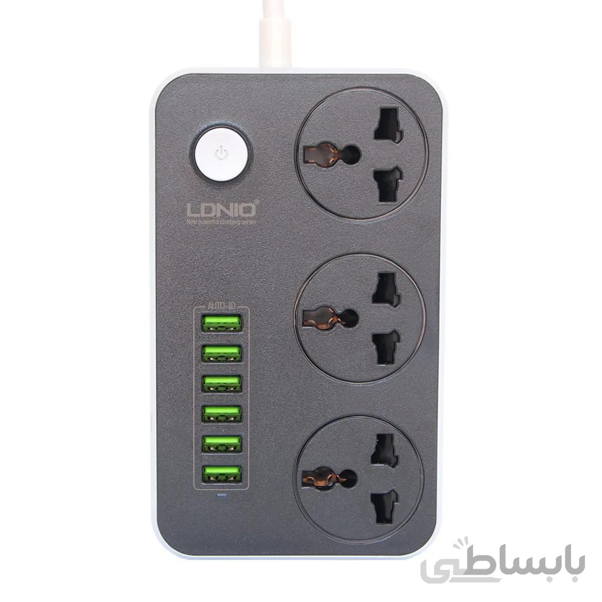 شارژر USB و چندراهی برق الدینیو مدل SC3604 ا LDNIO SC3604 USB Charger And Power Strip