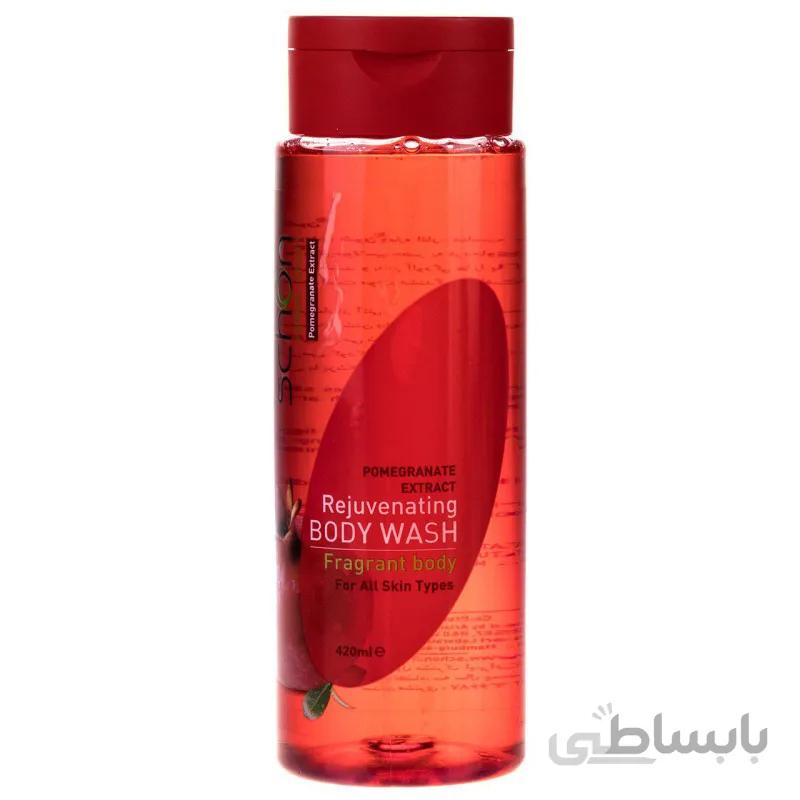 شامپو بدن جوان کننده Rejuvenating با عصاره انار شون - 420 میلی لیتر ا Schon Pomegranate Extract Rejuvenating Body Wash - 420 ml
