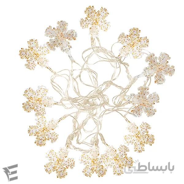 ریسه ال ای دی گیره‌دار مدل برفی