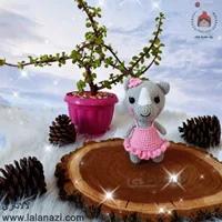 عروسک بافتنی کرگدن کوچولو ( کد 60219 )