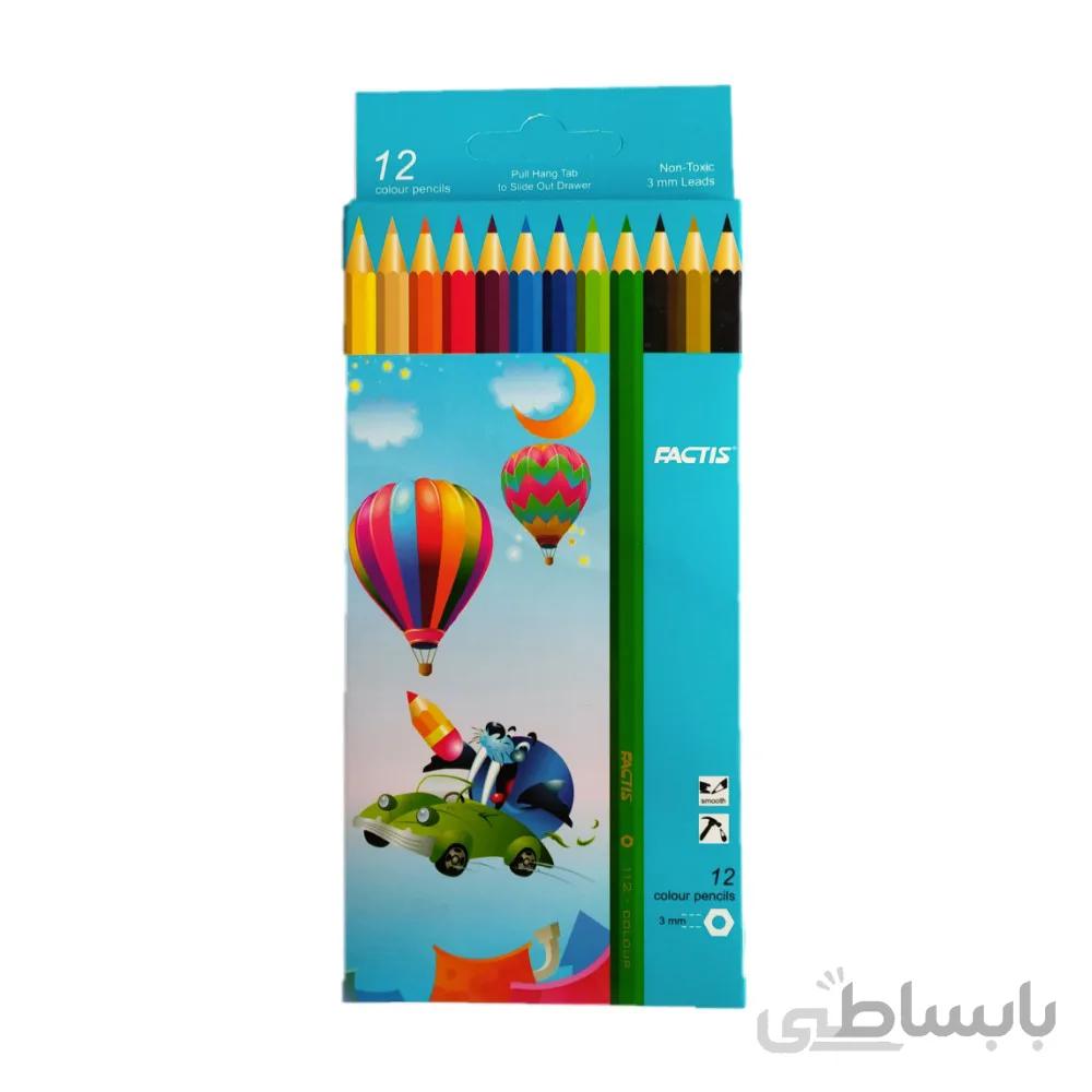 مداد رنگی فکتیس 12 رنگ جعبه مقوایی