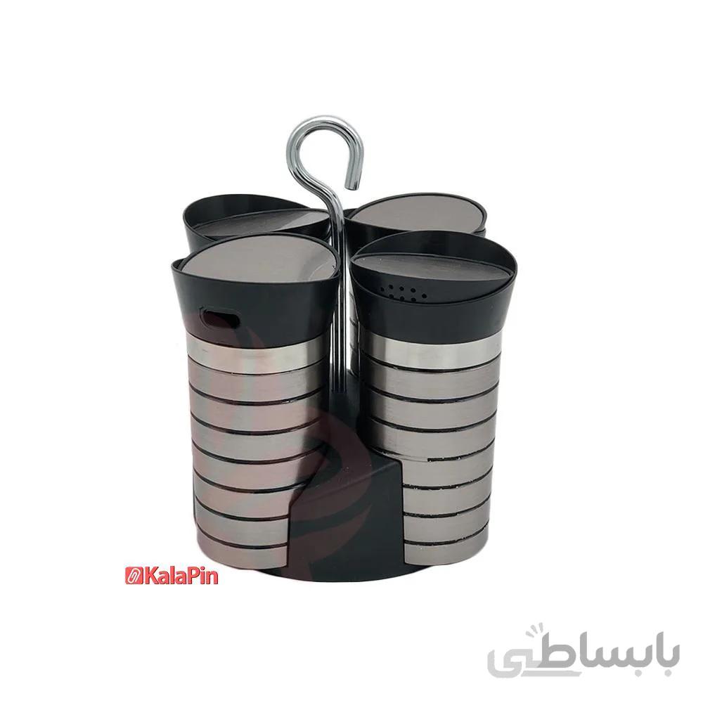 جا ادویه 4 تایی استیل Bazen