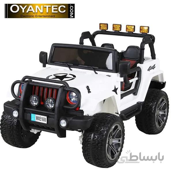 ماشین شارژی دو نفره جیپ w1688 رنگ سفید ا JEEP STYLE MODEL WXE1688 WHITE Licensed children toy car