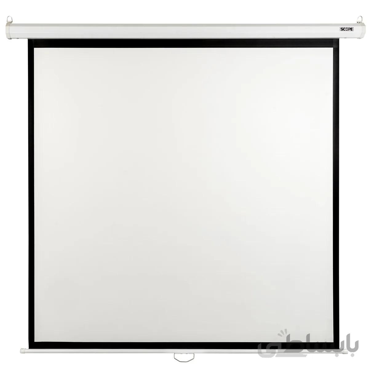 پرده نمایش دستی پروژکتور سایز 250x250 اسکوپ ا Manual display screen of 250x250 scope projector