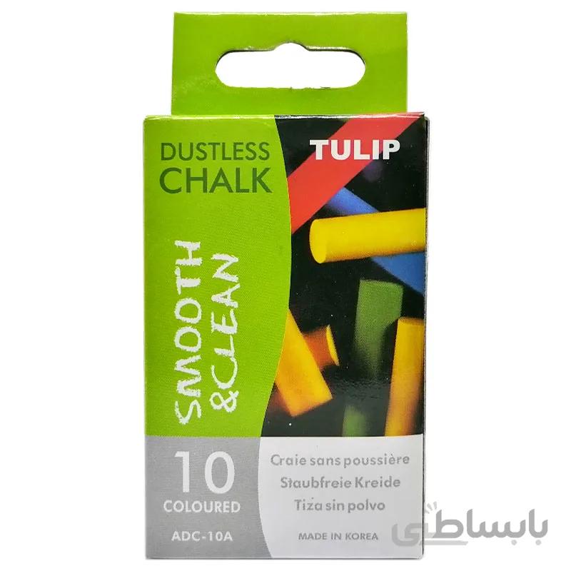 گچ رنگی تخته سیاه تولیپ مدل ADC بسته 10 رنگ