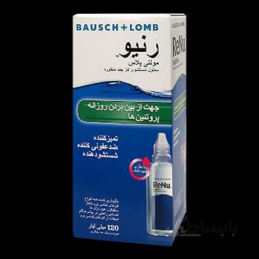 محلول شست و شوی لنز رنیو 120 میل ا Renu Multiplus Lens Solution
