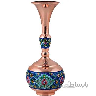 گلدان مسی طرح پرداز اثر آقاجانی ارتفاع 30 سانتی متر کد C-508