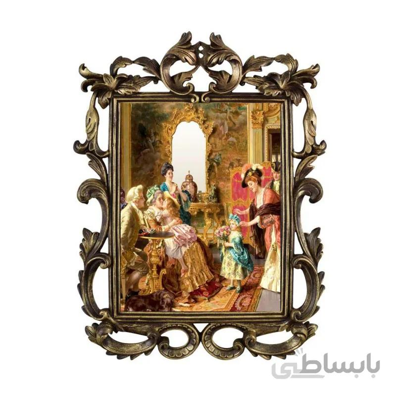 تابلو آینه ای پلی رزین لوتوس مدل GRANDMOTHERS BIRTHDAY کد PH-70017-A3