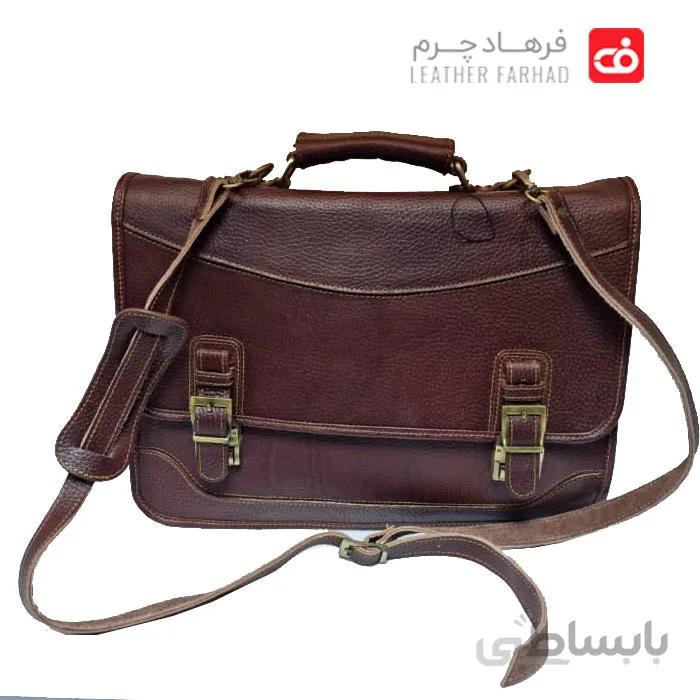 کیف اداری دو قفل چرم طبیعی تبریز کد 251374