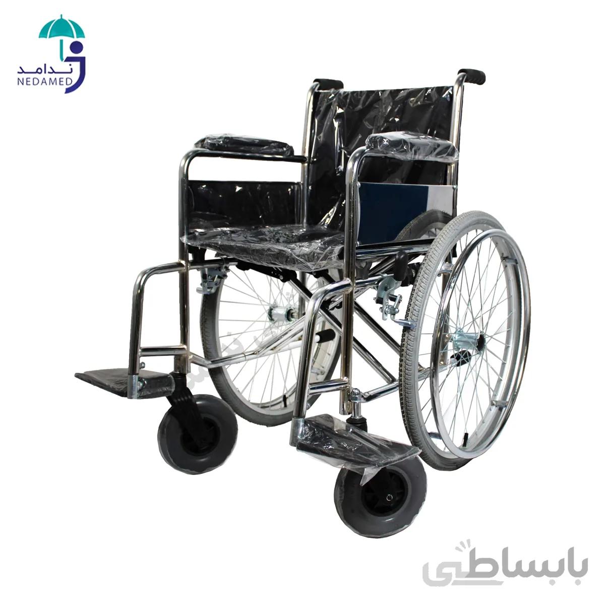 ویلچر تکنو مدل ساده چرخ جلو طرح بادی