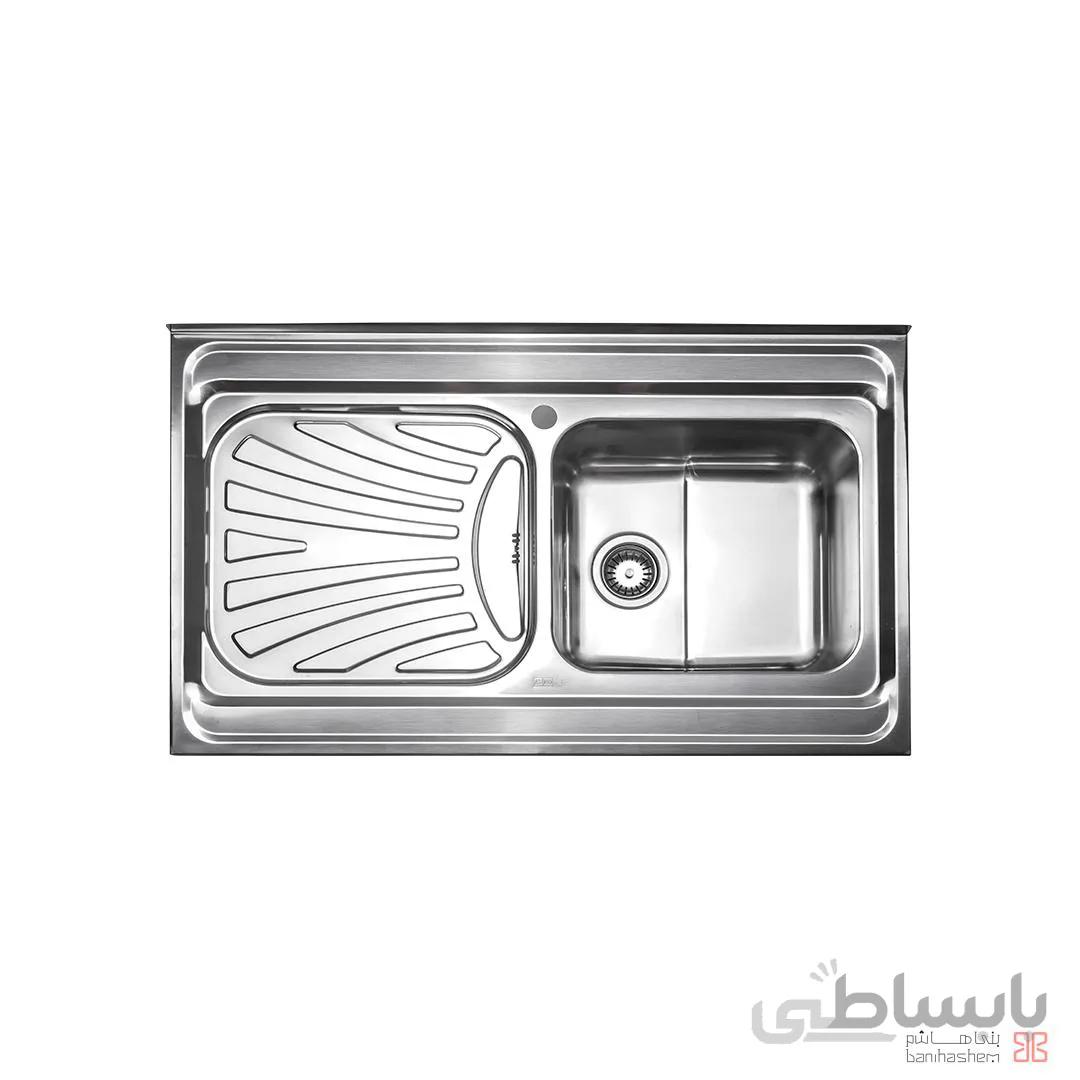 سینک ظرفشویی روکار استیل البرز ا Steel Alborz Single Bowl Sink 711