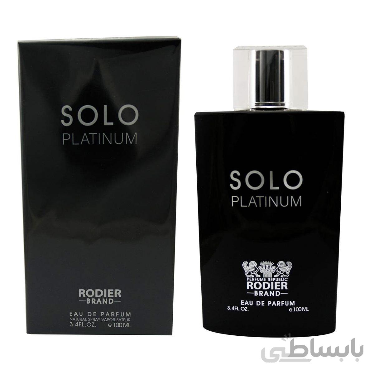 ادو پرفیوم مردانه رودیر مدل Solo Platinum حجم ۱۰۰ میلی لیتر ا Solo Platinum