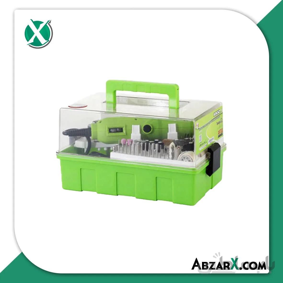 فرز مینیاتوری 217 پارچه 130 وات سیلور مدل GT-RT217 ا SILVER 130W mini die grinder