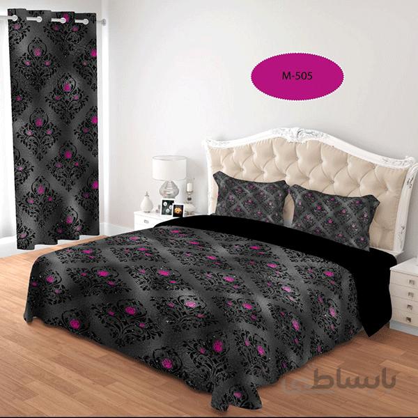روتختی سه بعدی ساتن ابریشم ترک طرح گلدار - کد M 505