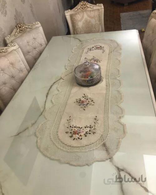 رومیزی رانر نهارخوری قلاب بافی ریز