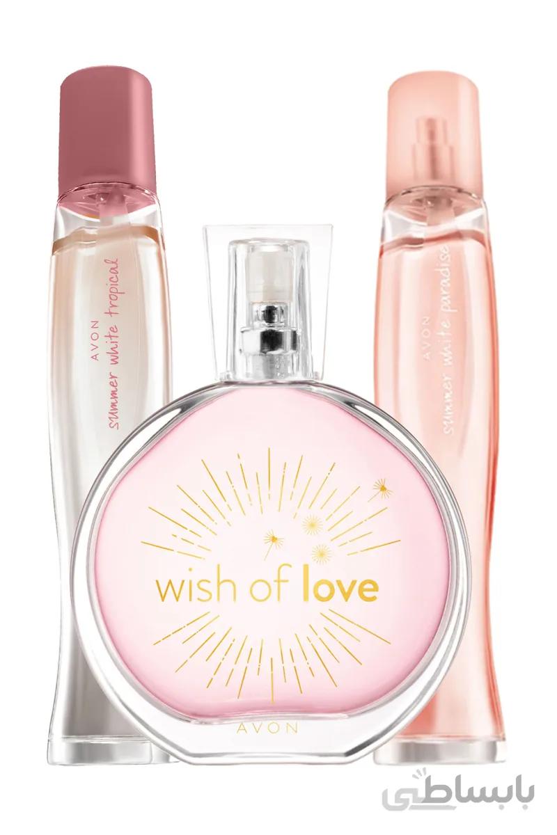Avon بسته عطر زنانه Summer White Tropical Paradise Wish Of Love Edt 50 ml