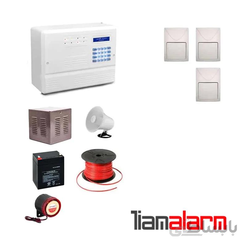 پکیج دزدگیر اماکن باسیم مدل فایروال سیم کارتی و تلفنی F10F3