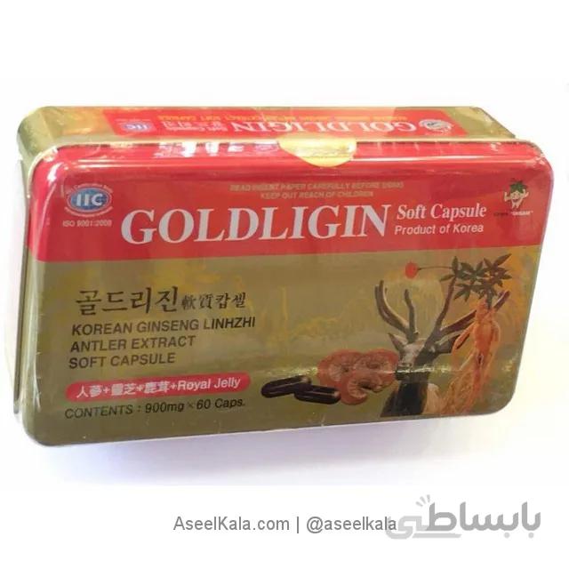 عصاره جینسینگ شاخ گوزن گلدلیگین GOLDLIGIN + رویال ژل + قارچ گانودرما