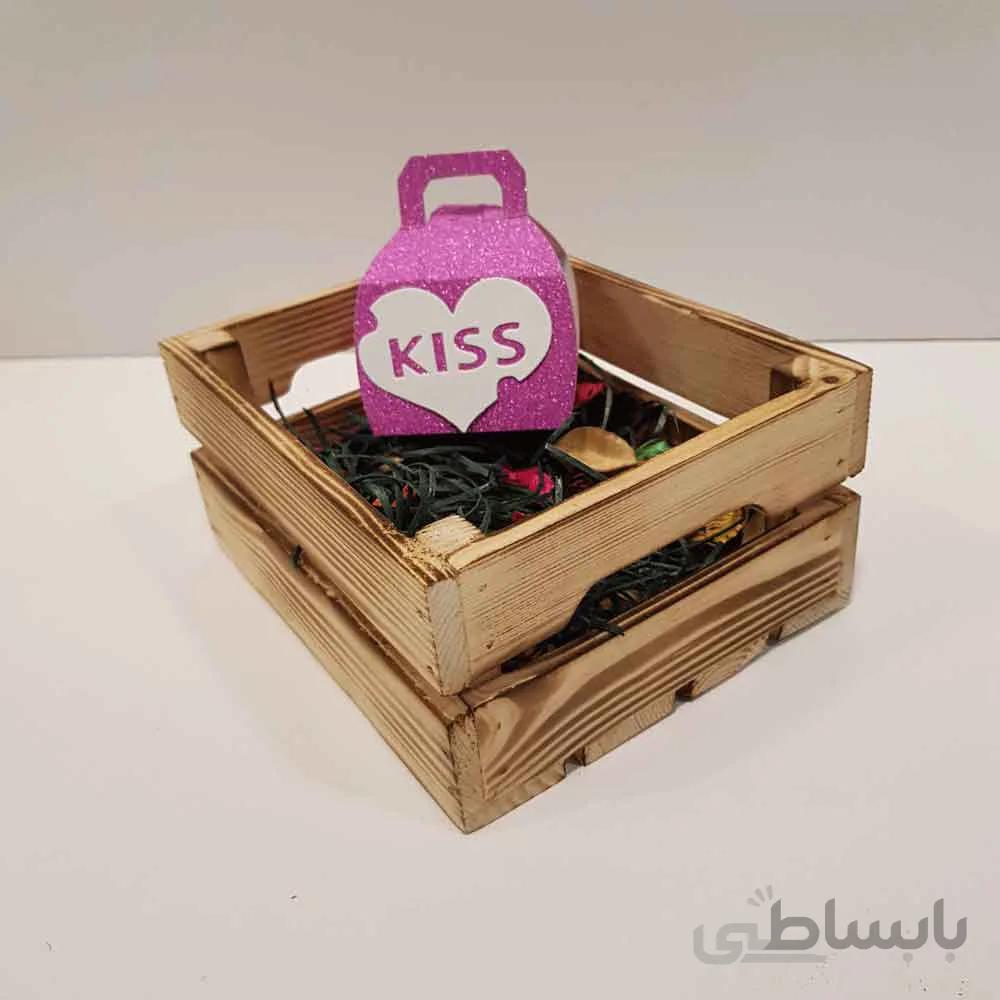جعبه چوبی کوچک طرح ایکیا مدل h10 رنگ سوخته