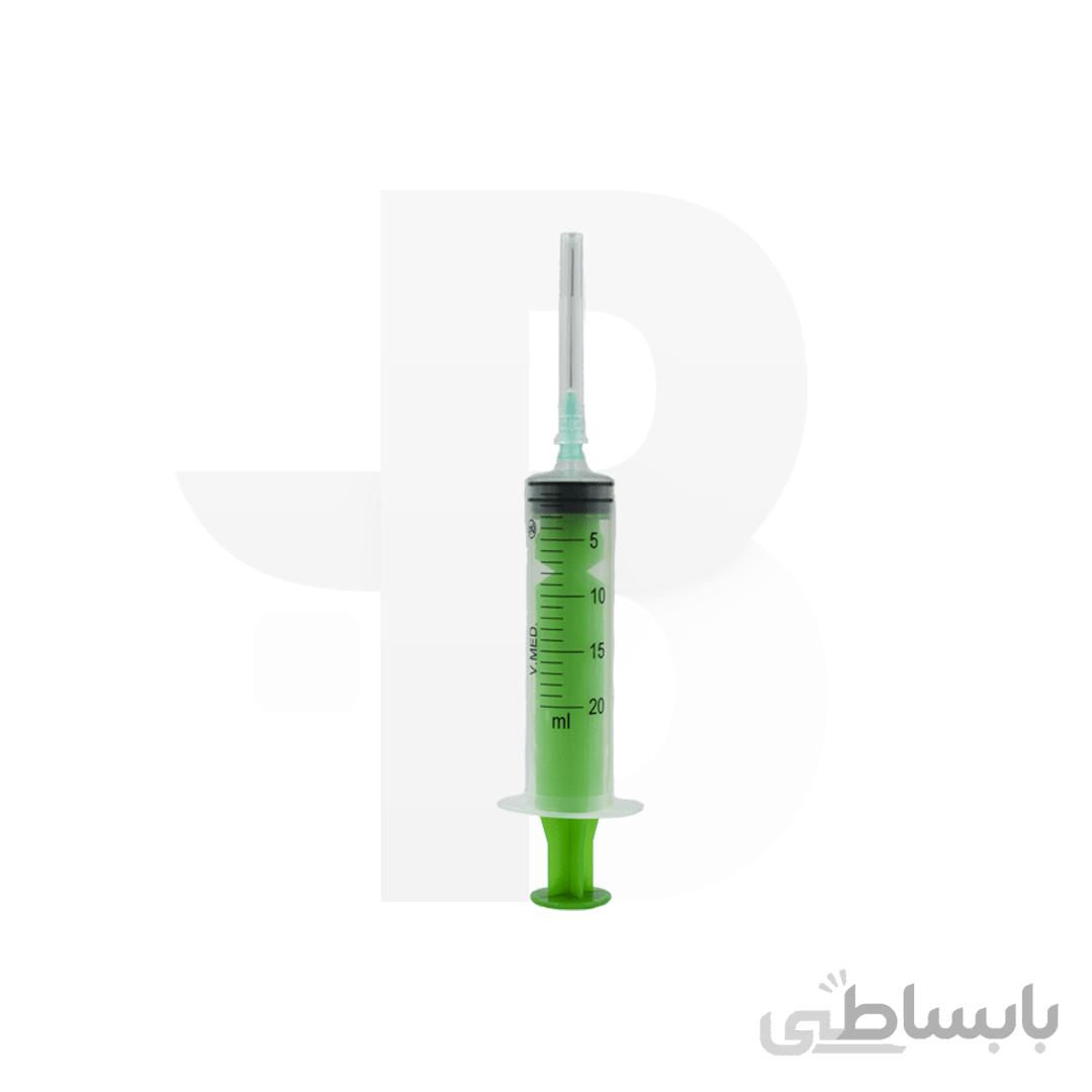 سرنگ ۲۰ سی سی سه تکه لوئر اسلیپ ورید