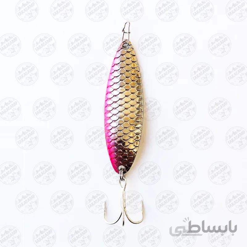 قاشقک ماهیگیری 15 گرم 6.5 سانتی متر نقره ای صورتی