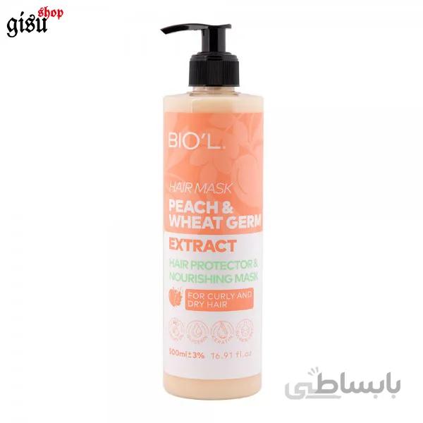 ماسک موی هلو و جوانه گندم موی خشک و وز BIOL