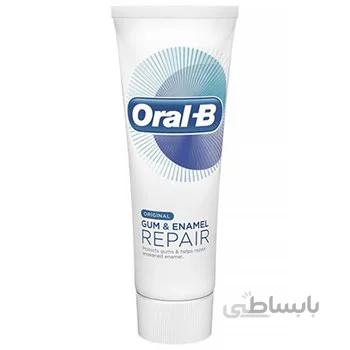 خمير دندان اورال بي سري Gum And Enamel Repair مدل Original حجم 75 ميلي ليتر ا Oral-B Gum And Enamel Repair Original Toothpaste 75ml
