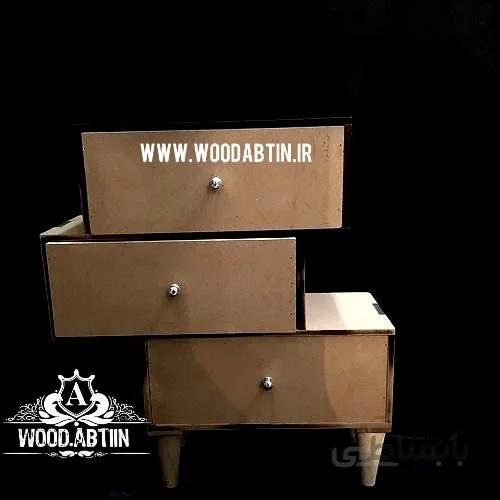 جعبه 3 کشو نامتقارن پایه چوبی کد 3062