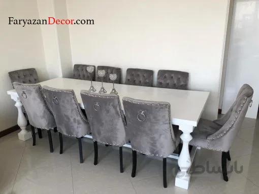 میز ناهار خوری فریازان دکور مدل پایه ستونی