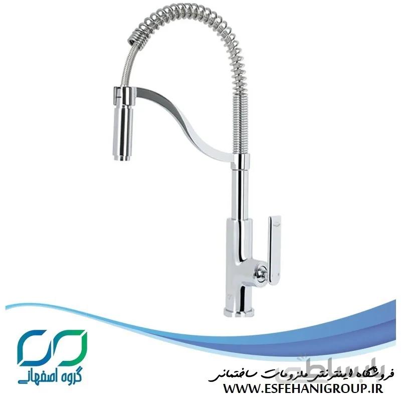 شیر ظرفشویی فنری کسری مدل آمازون کروم