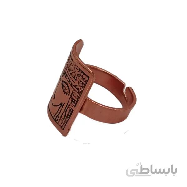 انگشتر مسی زنانه مدل مستطیلی رخ کد JW221.1