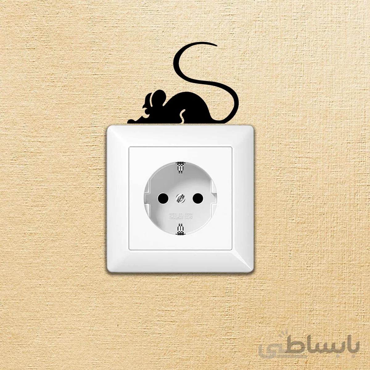 اشکال دکوراتیو کلید و پریز فروشگاه اژنگ طرح بچه موش کد AD S 591