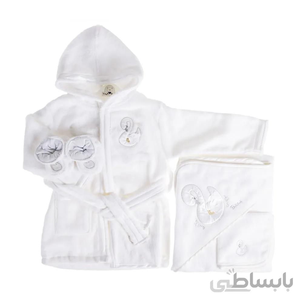 ست حوله نوزادی 5 تکه طرح قو بیبی فورلایف Baby4life