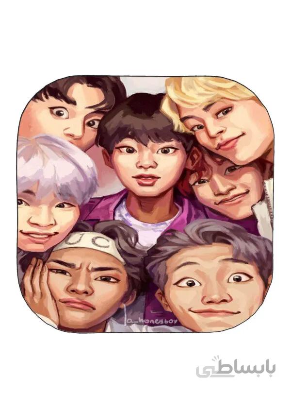 آینه جیبی طرح BTS