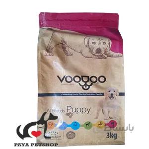 غذای خشک سگ پاپی همه نژاد ها برند وودوپت woodoopet در وزن مختلف