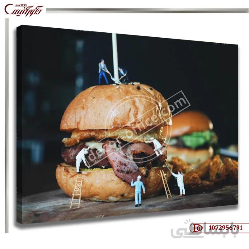 تابلو دکوری فست فود 6791 ا Fast food decorative table 6791