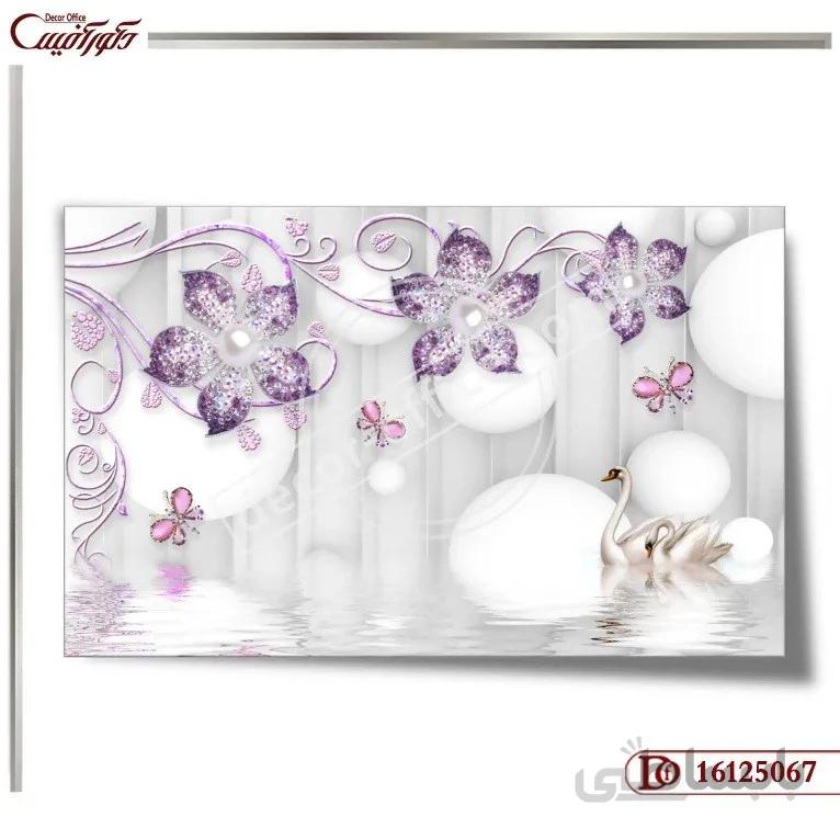 پوستر دیواری گل سه بعدی 5067 ا 3D flower wall poster 5067