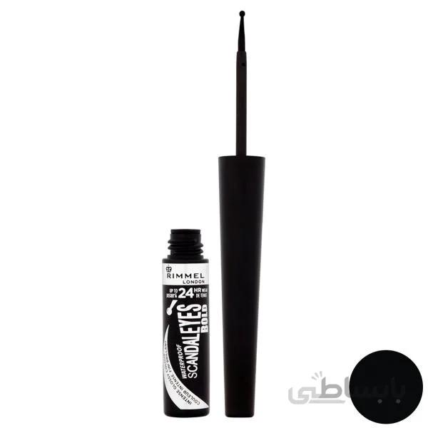 خط چشم مایع ریمل لاندن مدل Scandaleyes Bold شماره 001 ا Rimmel London Scandaleyes Bold Liquid Eyeliner No 001