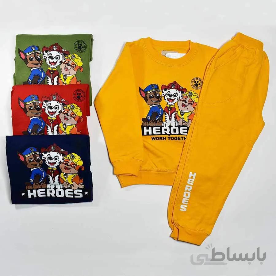 ست بلوز و شلوار طرح سگ نگهبان هیروز کد 2129
