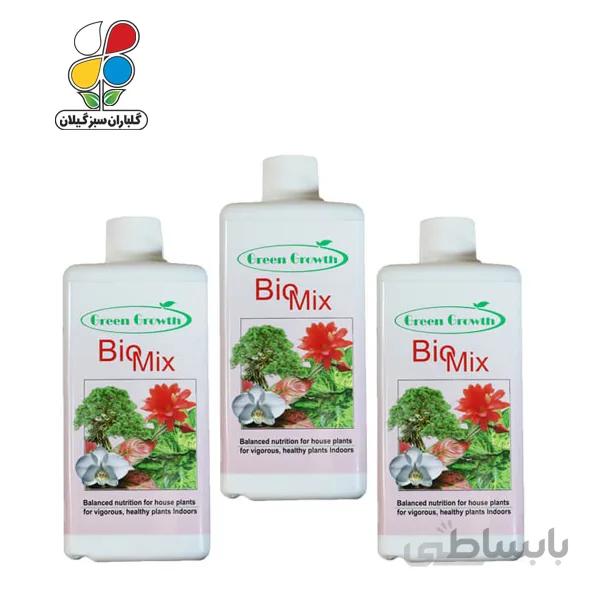 کود مایع بیومیکس گرین گروت ظرفیت 500 میلی لیتر بسته سه عددی مدل GPMS11