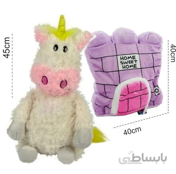 عروسک قلعه و یونیکورن صدا دار (عروسک دو طرفه)