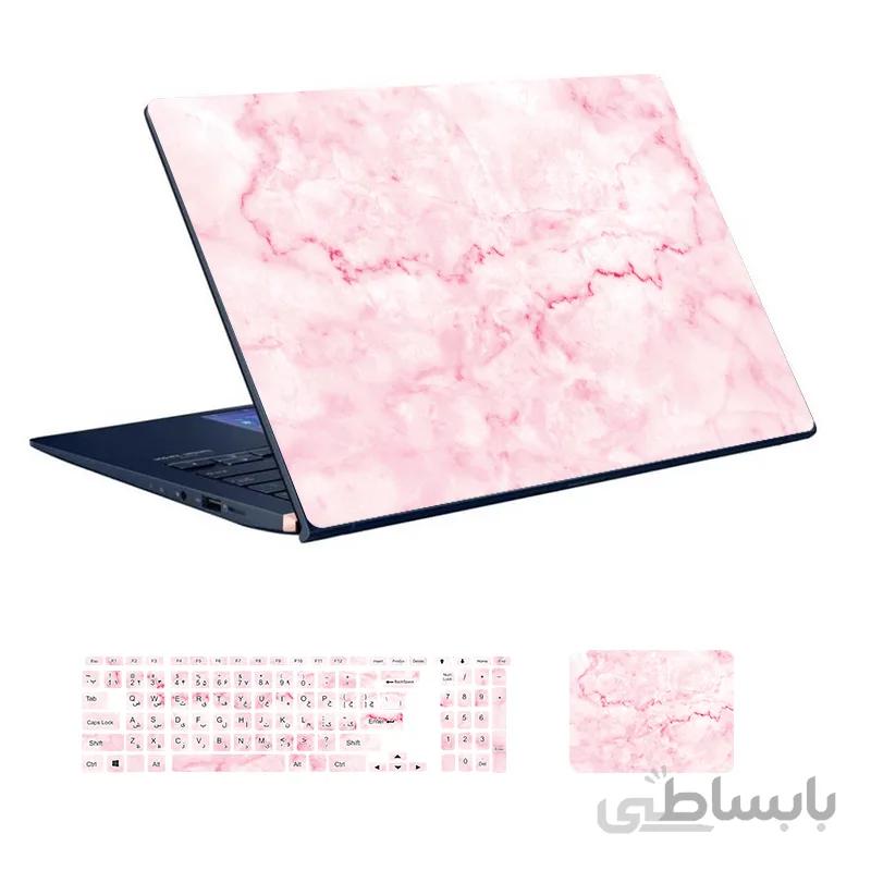 اسکین لپ تاپ طرح Marble کد ۱۱۵ به همراه استیکر کیبورد