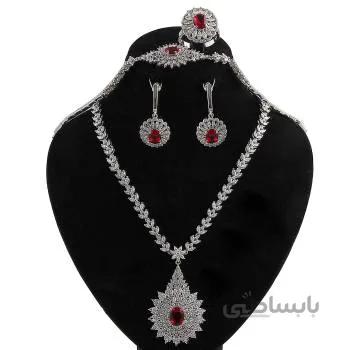 ست نقره زنانه مدل کوارتز کد NTR_335