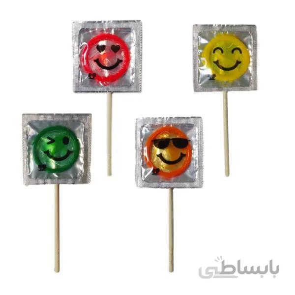 کاندوم چوبی (آب نباتی) ایموجى 4 عددی ا Emoji wooden condom 4