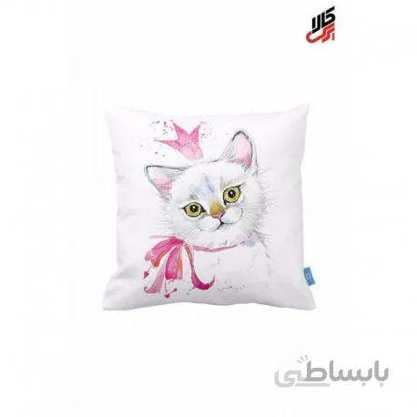 کاور کوسن فانتزی طرح گربه سفید پرس کالا